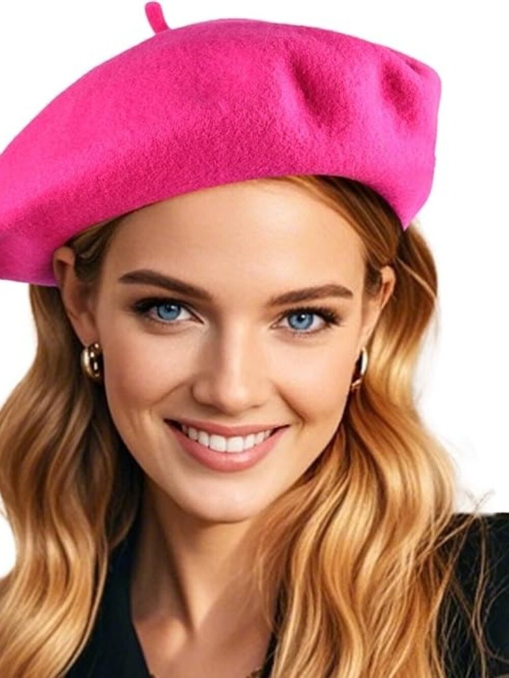 French Wool Beret Hats Solid Color Classic Beanie Winter Red Cap Painter Berets - Picture 10 of 16